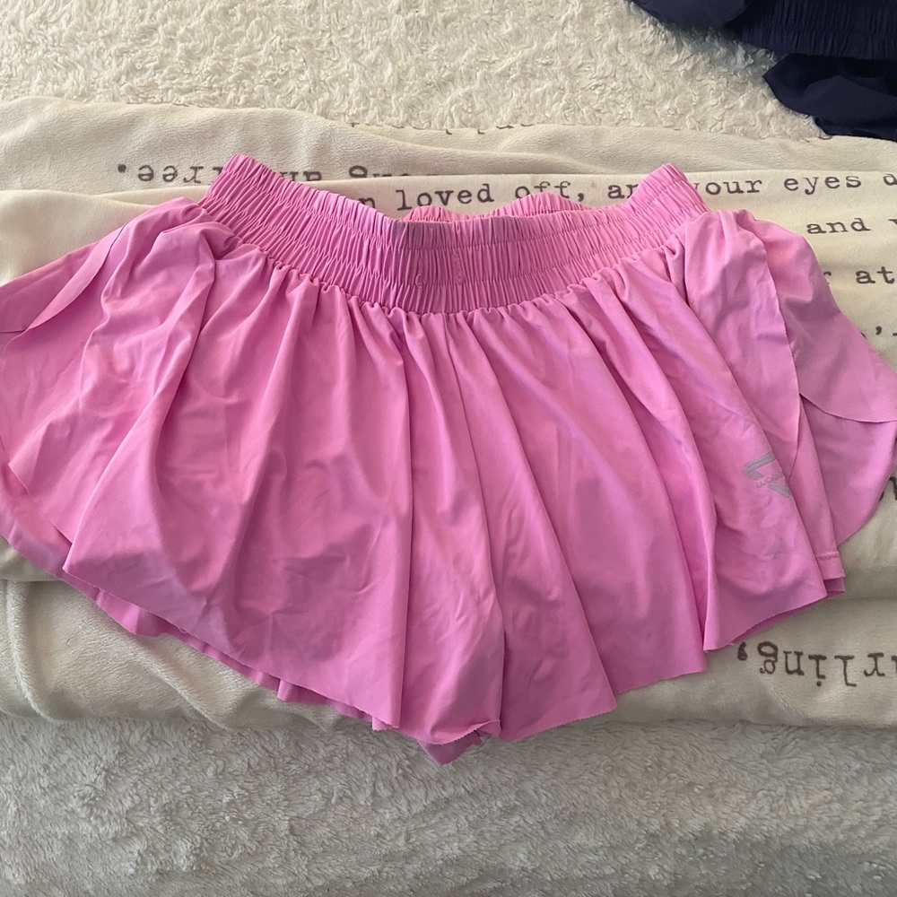 Amazon flowy pink shorts